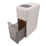 Lemari Penyimpanan Plastik 2 Lapisan Ramping dengan Roda untuk Beras dan Makanan, Bahan PP PET